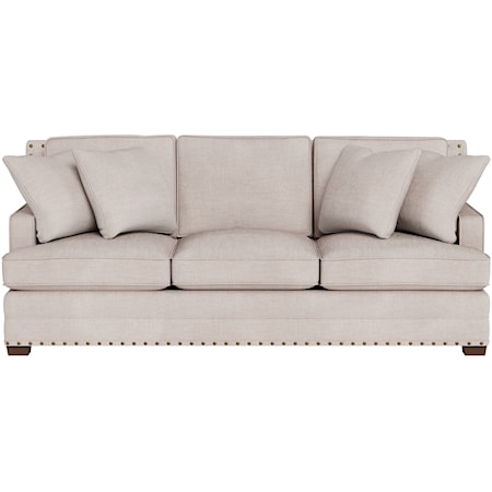 Transitional Living Room Sofa with Nail-head Trim