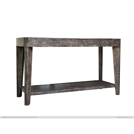Nogales Rustic Sofa Table with Open Shelf Bottom