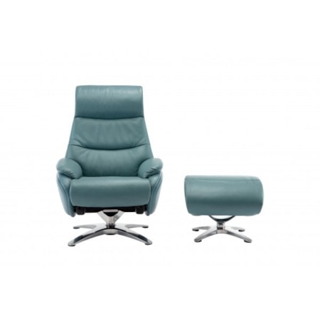 Swivel Recliner and Ottoman Set