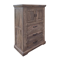 Rustic 3-Drawer, 2-Door Chest