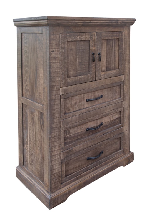 Rustic 3-Drawer, 2-Door Chest