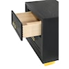 Crown Mark Le'Pew LE'PEW BLACK AND GOLD NIGHTSTAND |