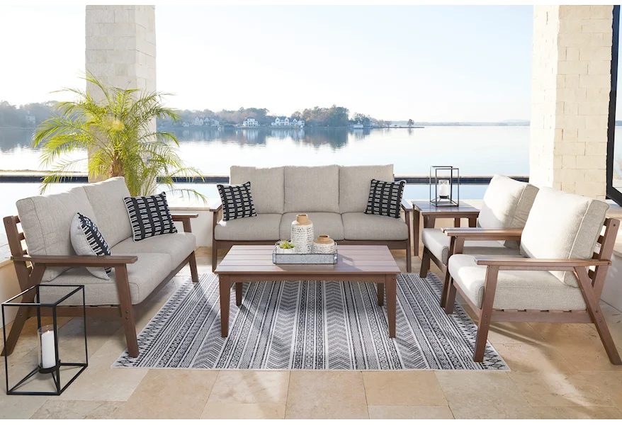 Emmeline Outdoor Group by Signature Design by Ashley at VanDrie Home Furnishings