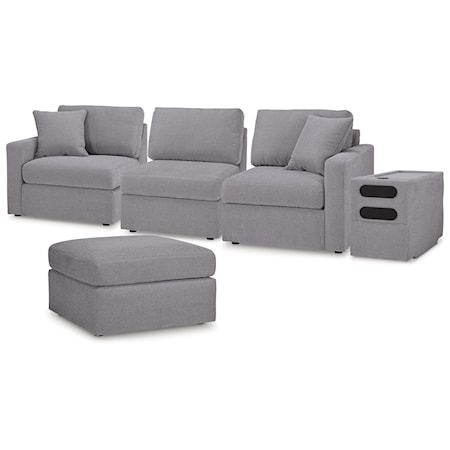 4-Piece Sectional And Ottoman