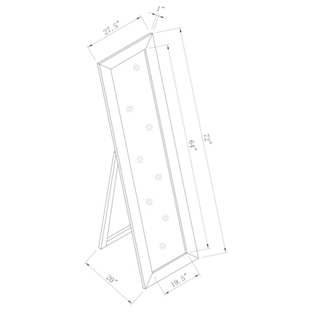 Toga 28 x 72 Inch Wood Standing Floor Mirror