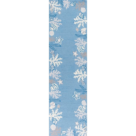 3&apos;3&quot; X 5&apos;3&quot; Sea Blue Coastal Area Rug