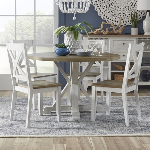 Modern Farmhouse 5-Piece Table and Chair Set