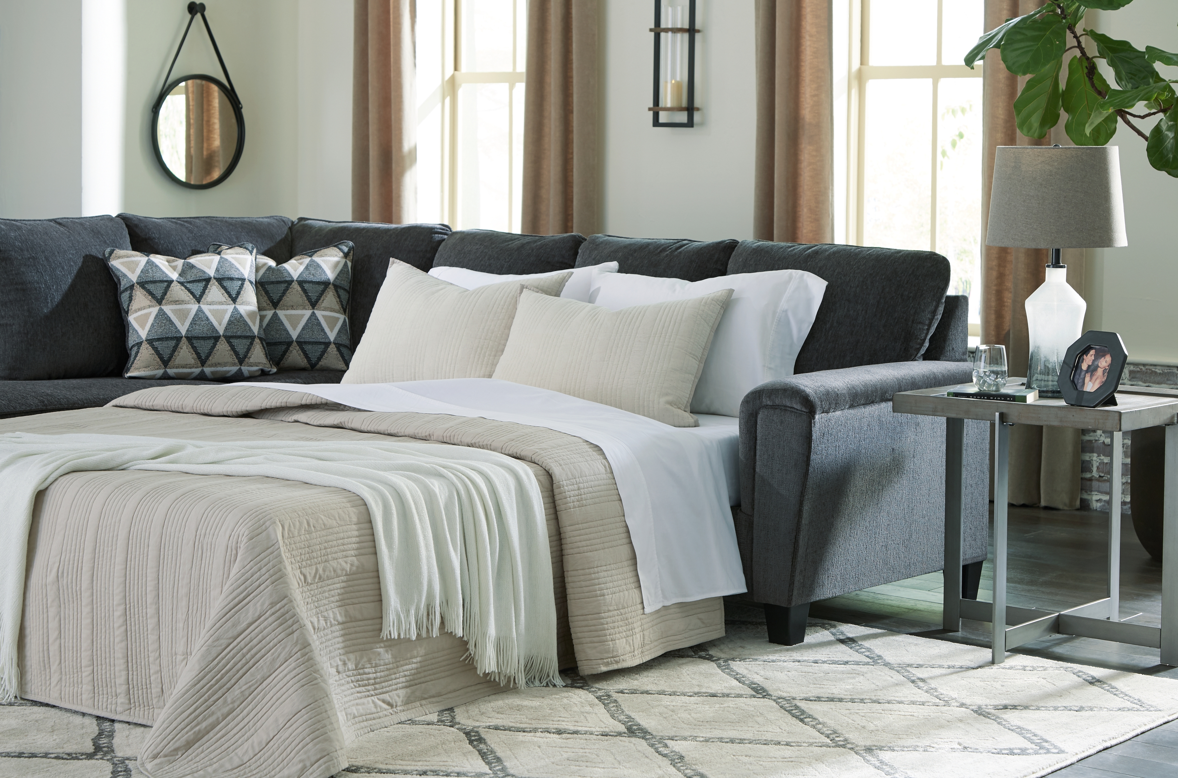 2-Piece Sleeper Sectional With Chaise