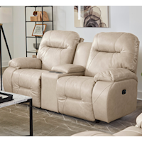 Casual Motion Loveseat with Cup Holders