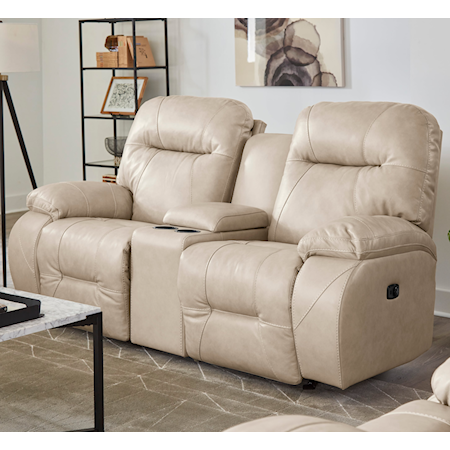 Casual Power Space Saver Loveseat with USB Port