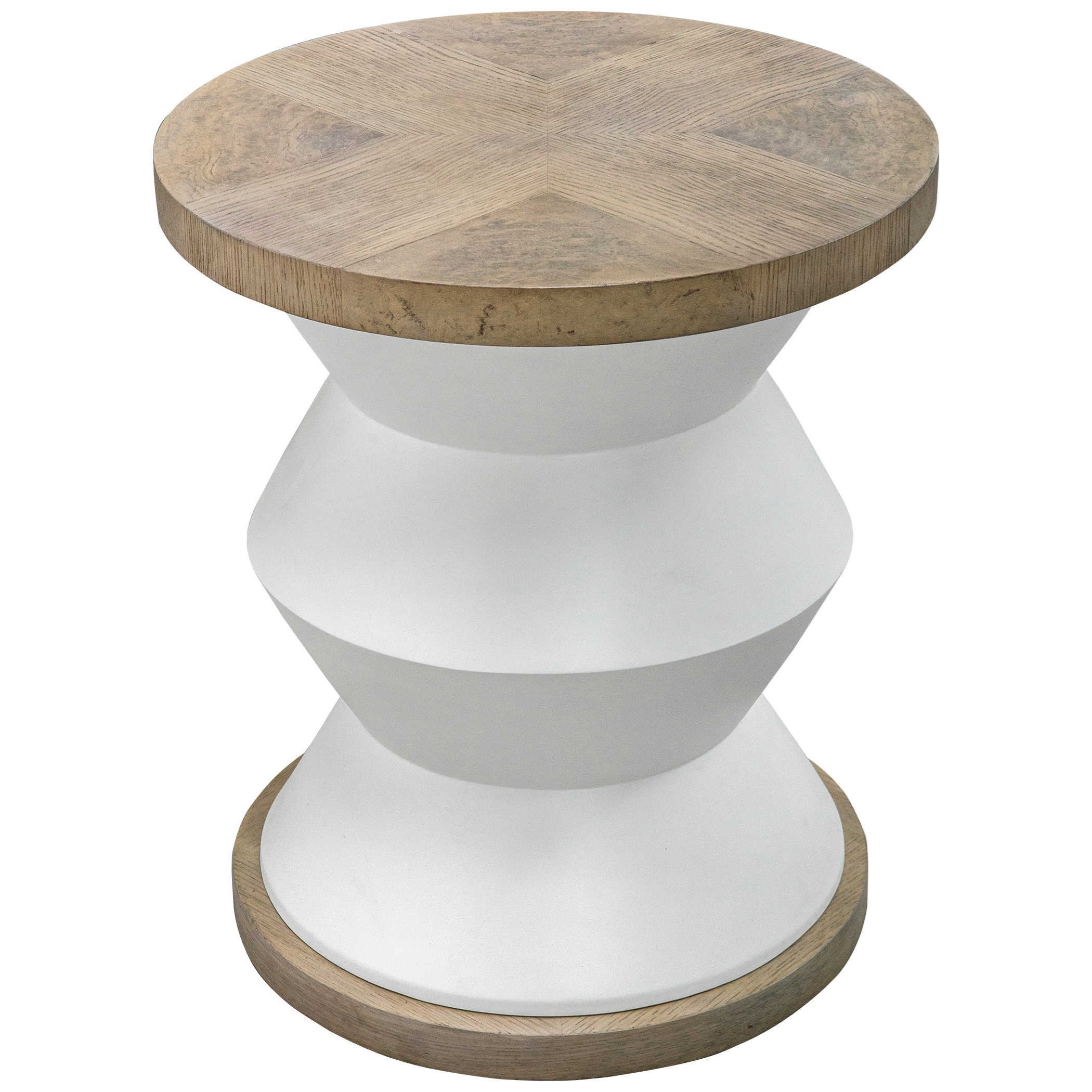 Spool Geometric Side Table