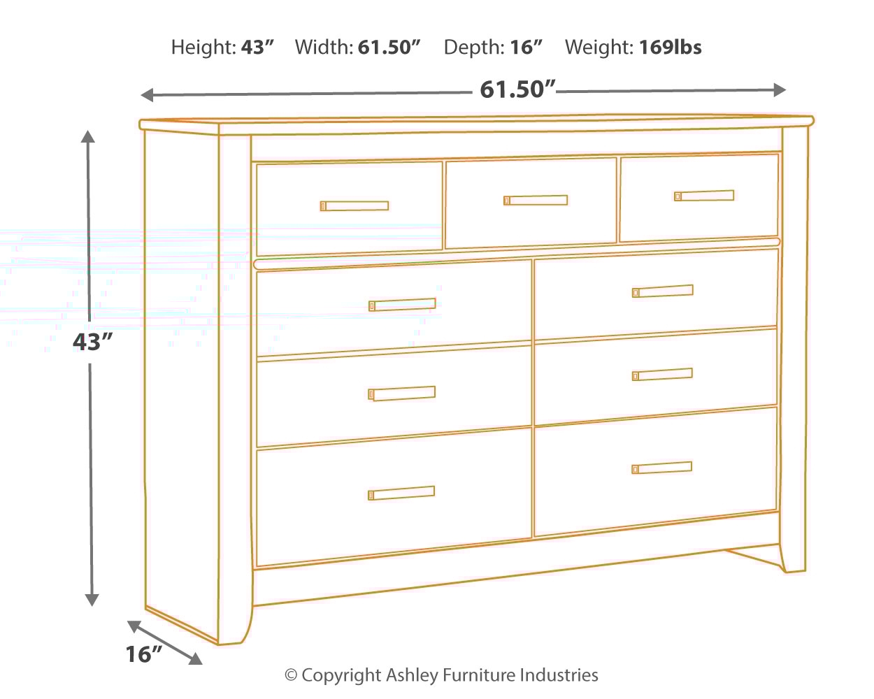 Seven Drawer Dresser