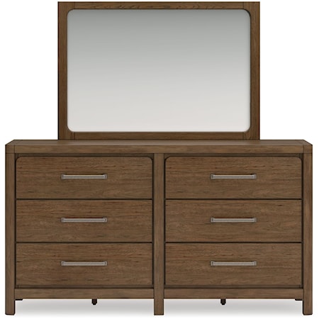 Dresser and Mirror Set