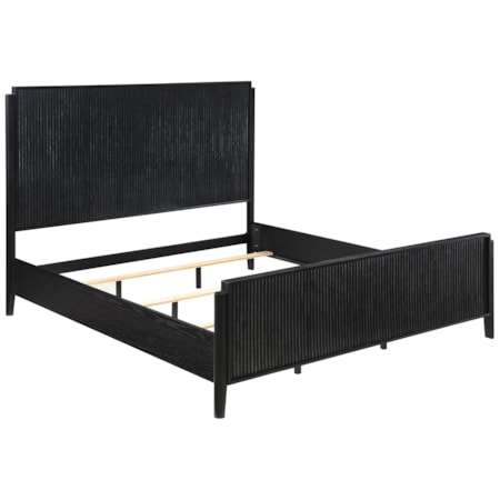 Wood King Panel Bed
