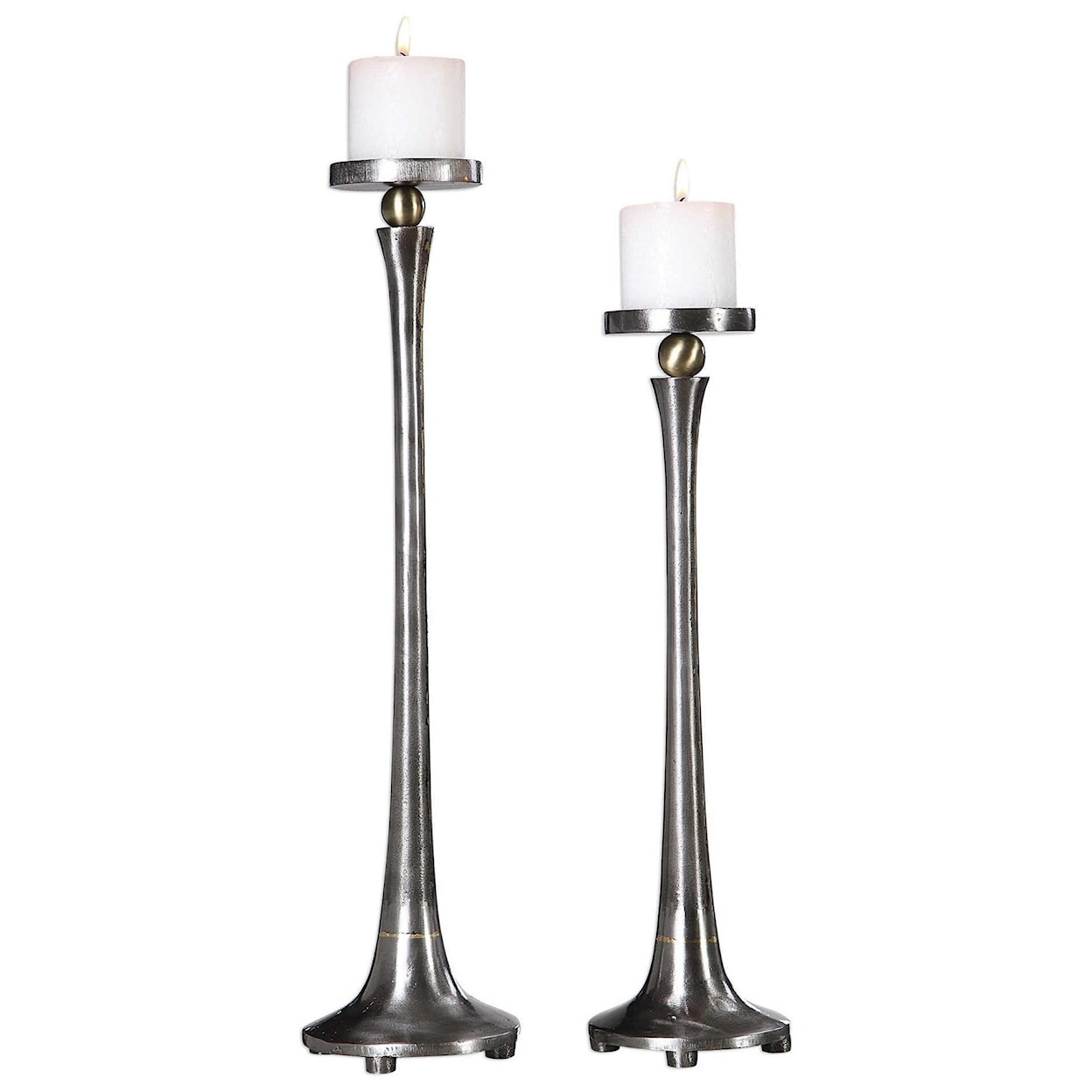 Uttermost Accessories - Candle Holders Aliso Cast Iron Candleholders (Set of 2)