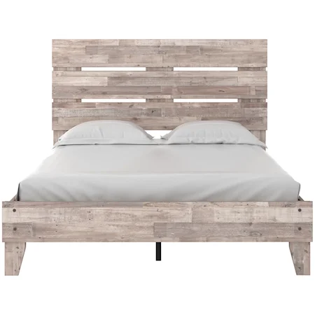 Rustic Queen Platform Bed with Headboard