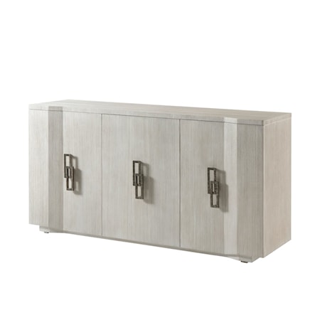 Pine Wire-Brushed Credenza
