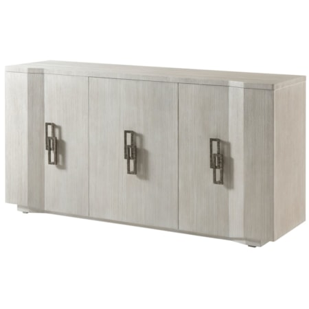 Pine Wire-Brushed Credenza