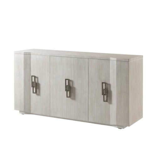 Pine Wire-Brushed 3-Door Credenza