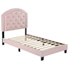 Crown Mark Gaby Twin Upholstered Platform Bed