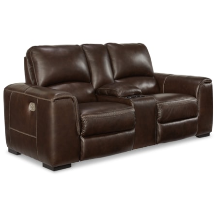 Pwr Rec Loveseat/Con/Adj Hdrst