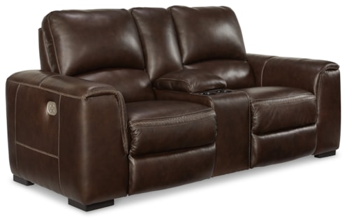 Power Reclining Loveseat With Console