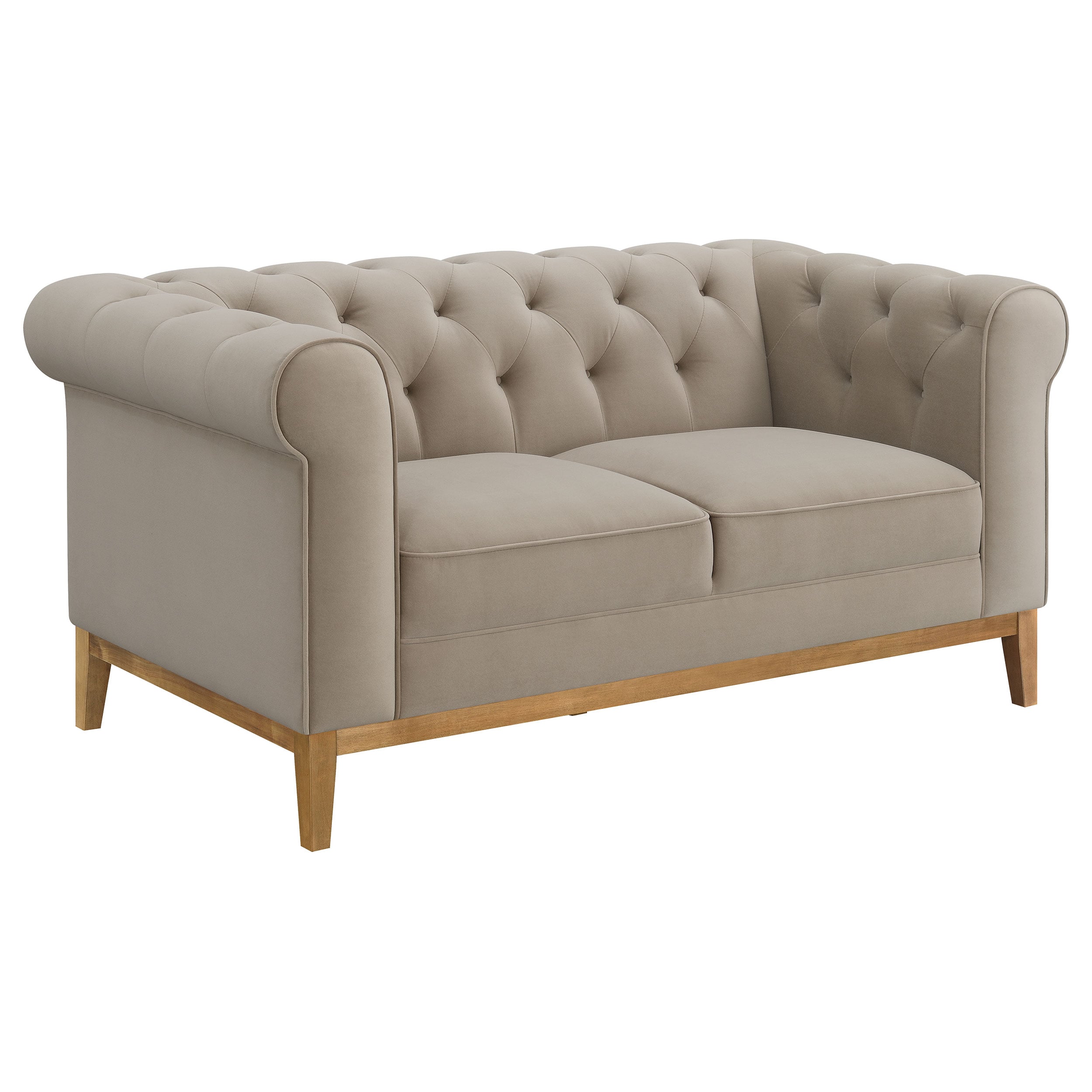 Sandrine Button Tufted Tuxedo Arms Loveseat