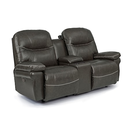 Space Saver Console Reclining Loveseat