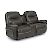 Best Home Furnishings Leya Power Reclining Rocker Loveseat with Console