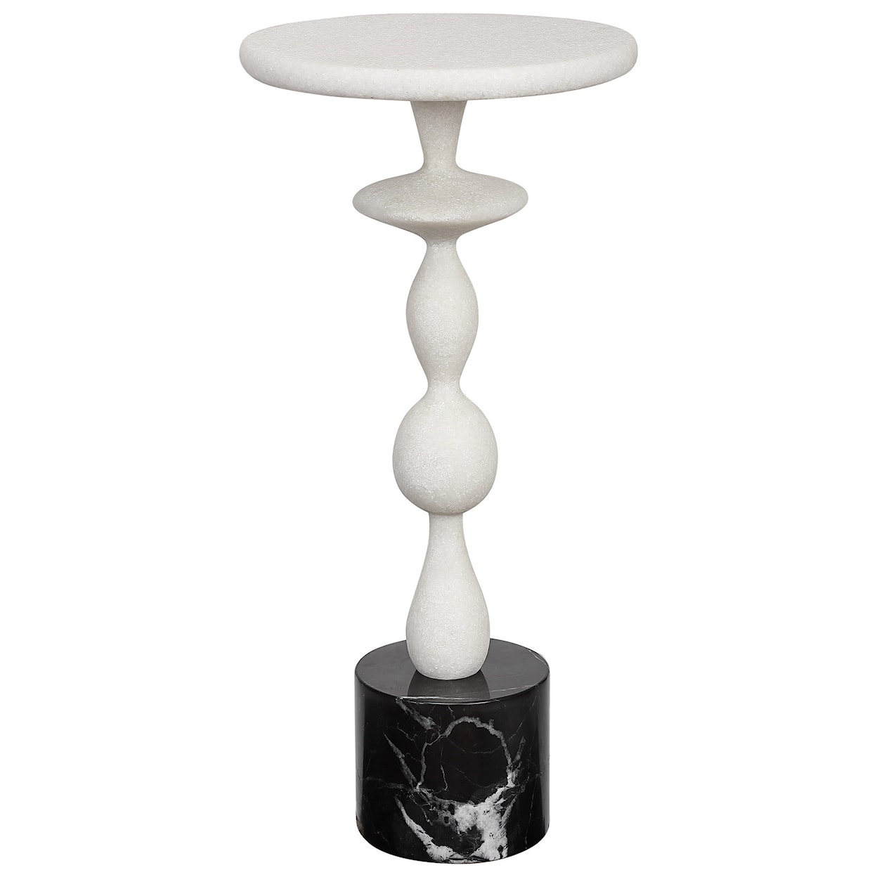 Uttermost Accent Furniture - Occasional Tables Inverse White Marble Drink Table