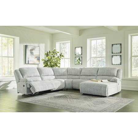 5-Piece Reclining Sectional with Chaise