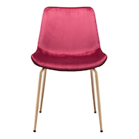 Tony Dining Chair (Set of 2) Red & Gold