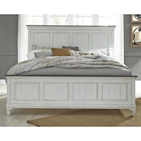Cottage King Panel Bed with Bead Molding