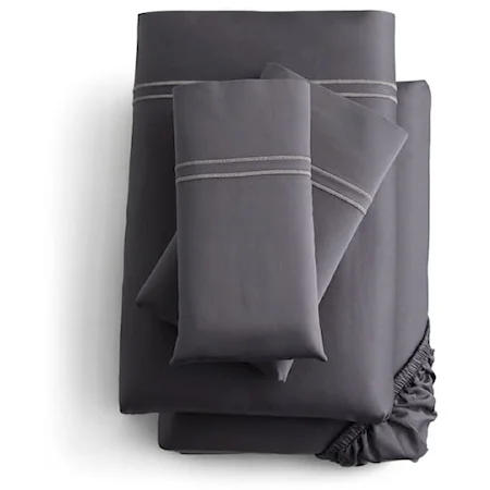 Queen Charcoal Cotton Sheets Pillowcase