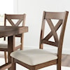 Accentrics Home Dining Farmhouse Upholstered X Back Dining Chair