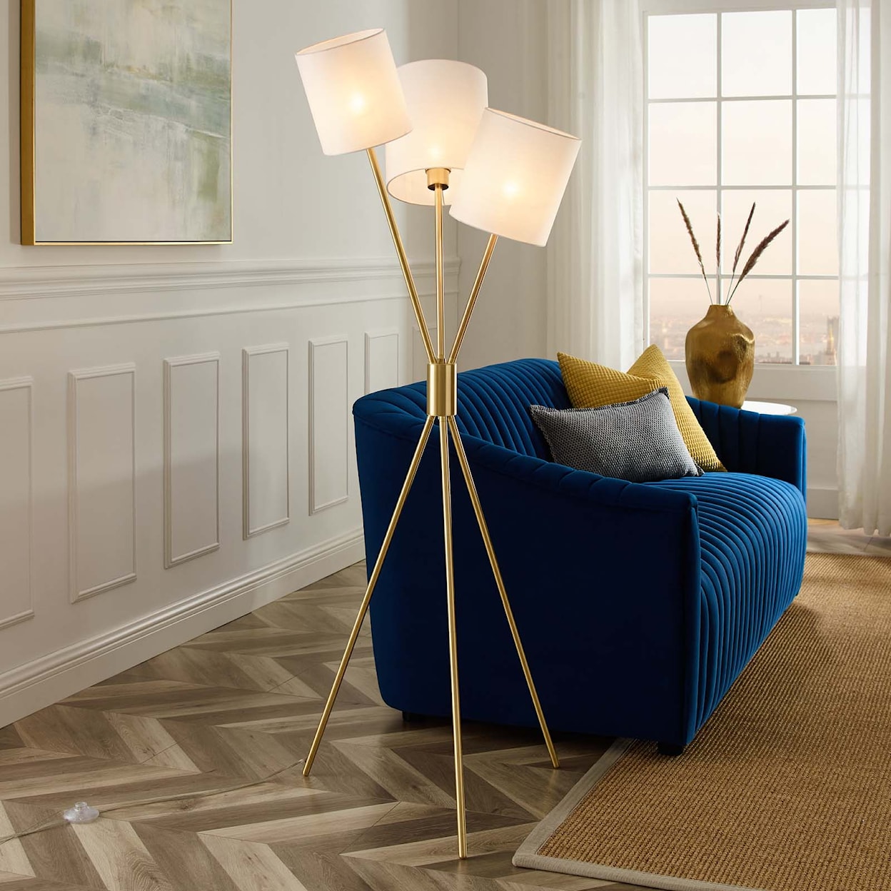 Modway Alexa 3-Light Floor Lamp