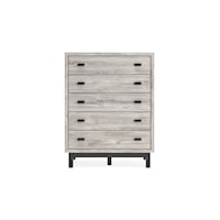 Contemporary 5-Drawer Wide Bedroom Chest