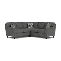 Contemporary Sectional Sofa with Mailbox Arms