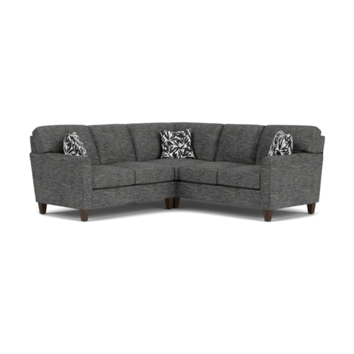 Contemporary Sectional Sofa with Mailbox Arms