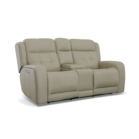 Power Reclining Console Loveseat