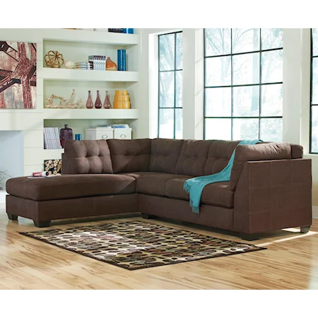 Contemporary 2-Piece Sectional with Left Chaise