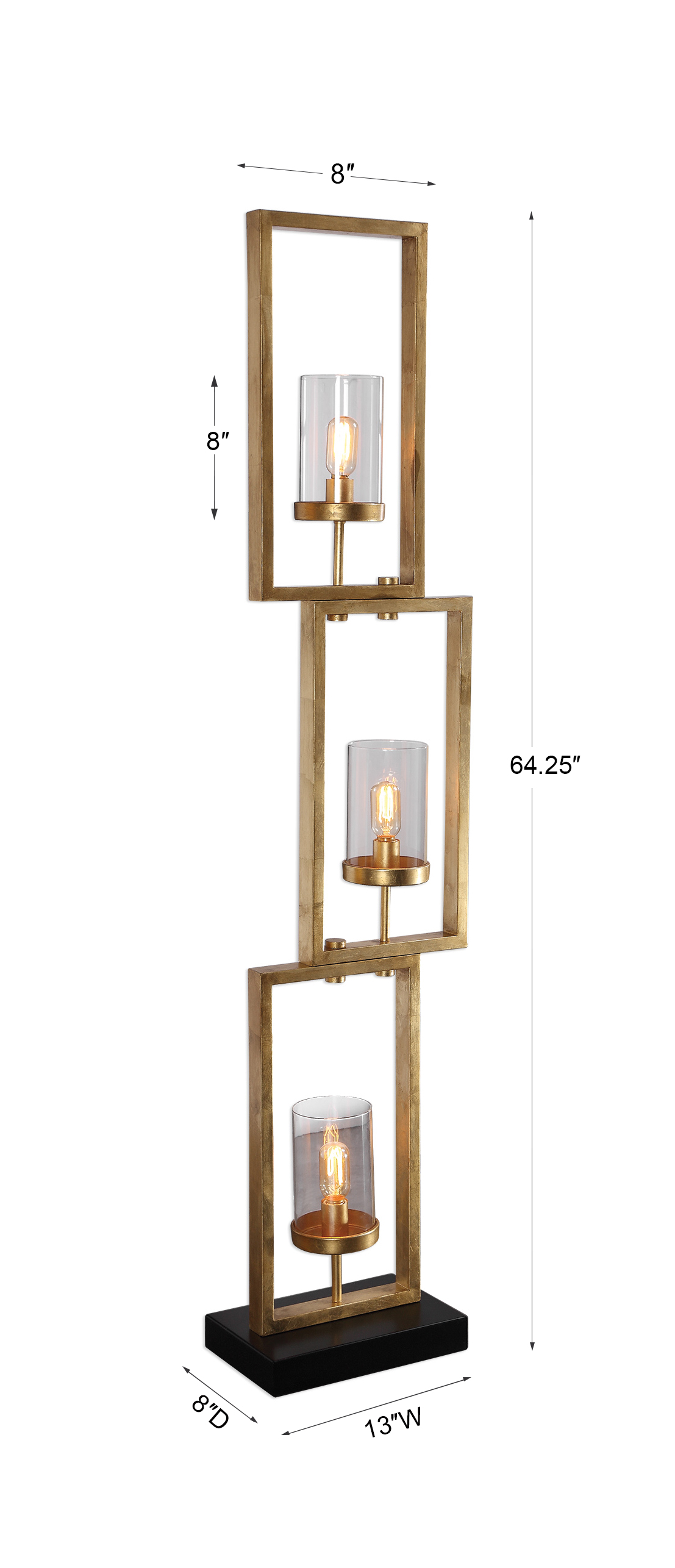 Uttermost Cielo Cielo Staggered Rectangles Floor Lamp
