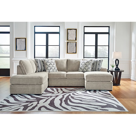 Sectional with 2 Chaises