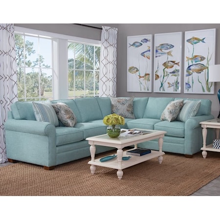 Transitional 2-Piece Sectional Sofa
