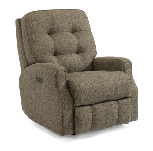 Button Tufted Power Recliner with Power Headrest