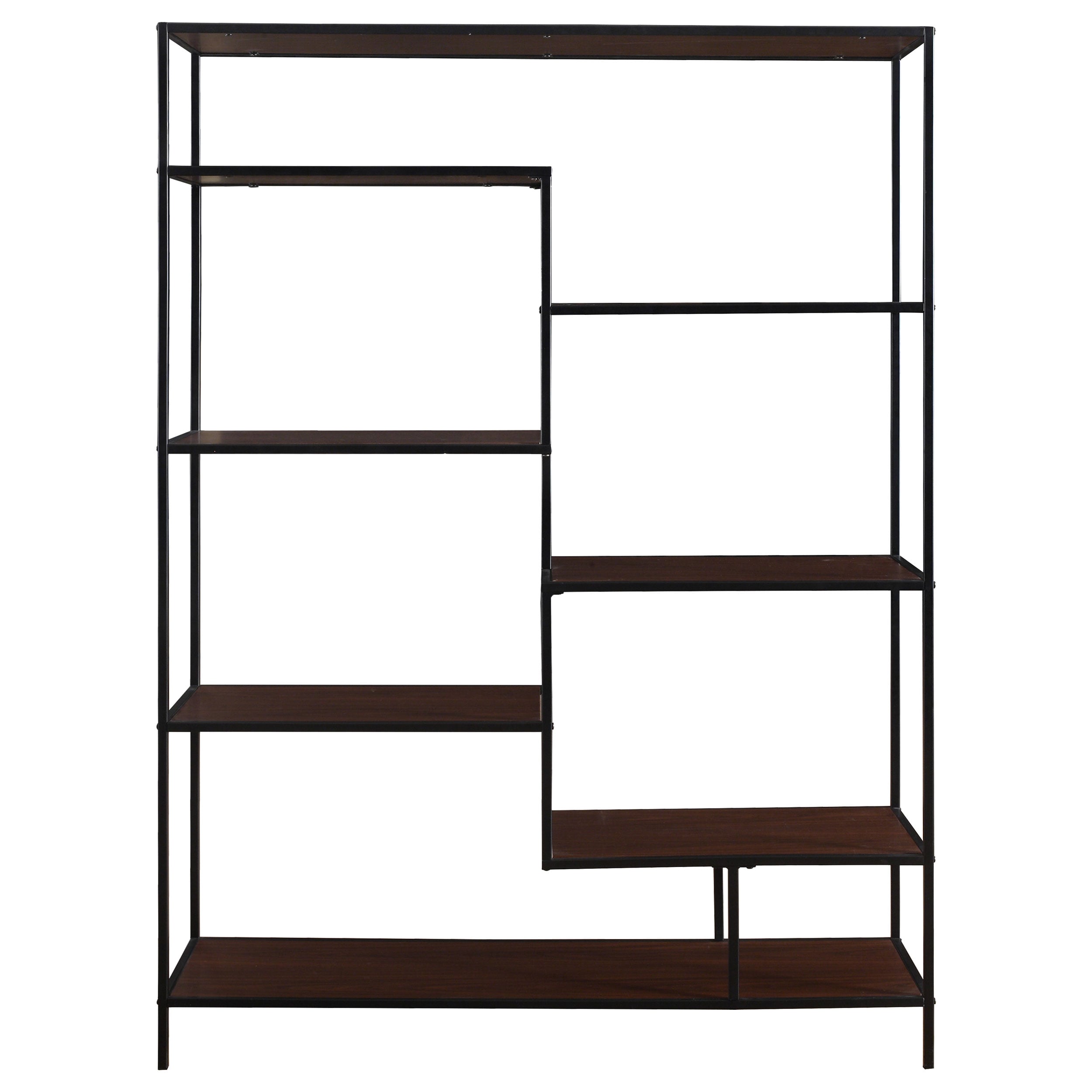 Asher 7-shelf Geometric Bookcase