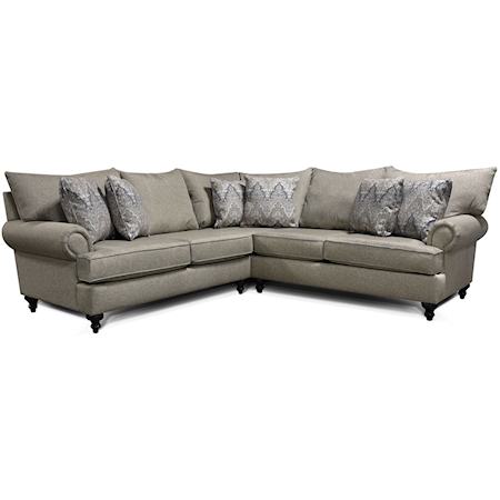 Traditional 2-Piece Sectional Sofa
