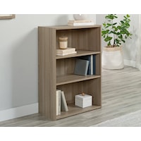 Transitional 3-Shelf Bookcase with Adjustable Shelves