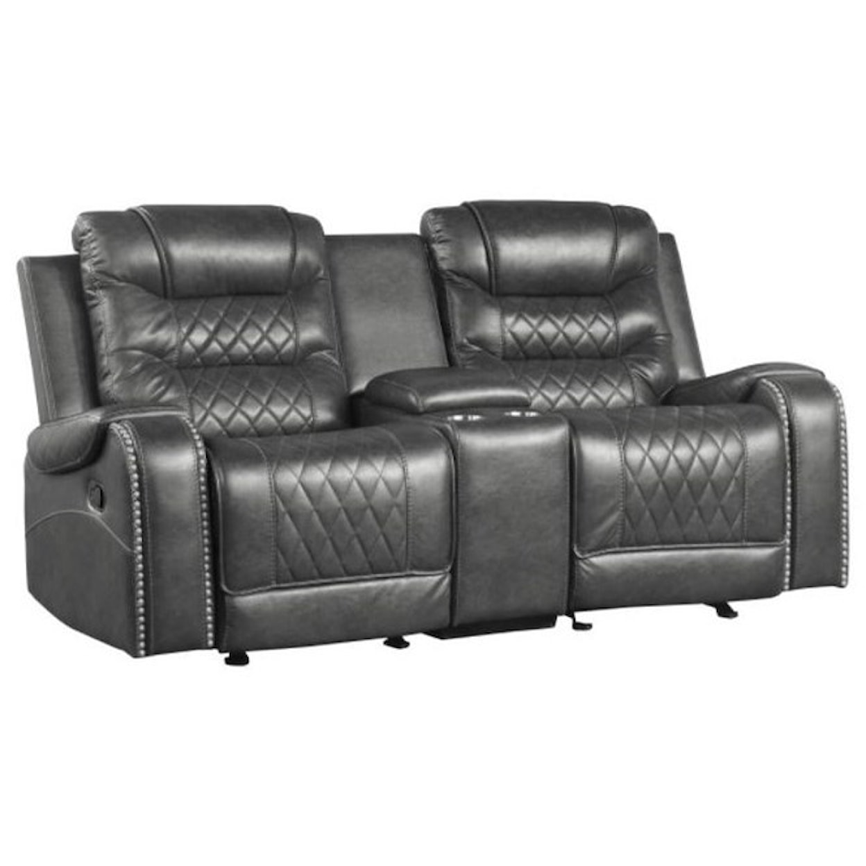 Homelegance Putnam Double Glider Reclining Loveseat