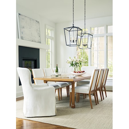9-Piece Dining Set with Host Chairs